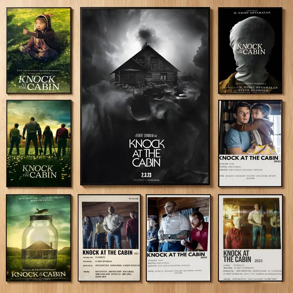 Suspenseful Thriller Movie K-Knock at the Cabin Poster Classic Self-Adhesive PP Wall Sticker for Living Room Bar Decor Gift