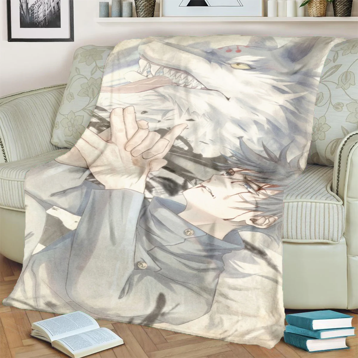 Jujutsu Kaisen Weiche Druckdecke aus warmem Flanell für Schlafzimmer, Sofas, Betten, Stühle, Picknicks, Reisen