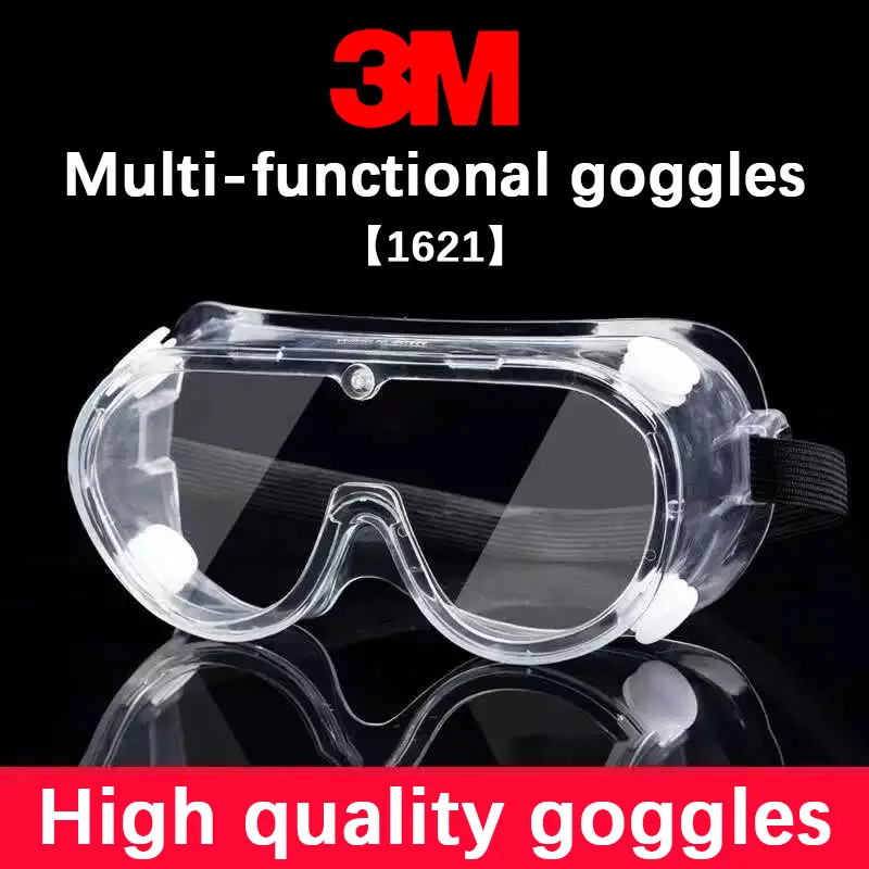 3M 1621 Safety Goggle Anti Splash Dust Proof Work Lab Eyewear Eye Protection Industrial Research Safety Glasses Clear Lens