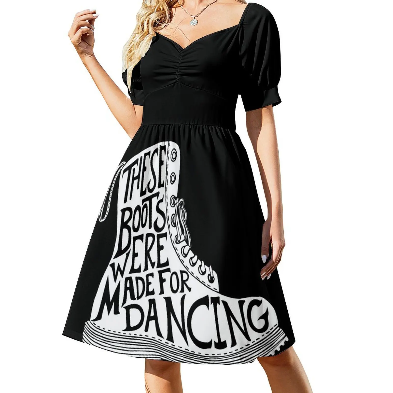 These Boots Were Made For Dancing Short-Sleeved Dress Woman clothes clothes for women