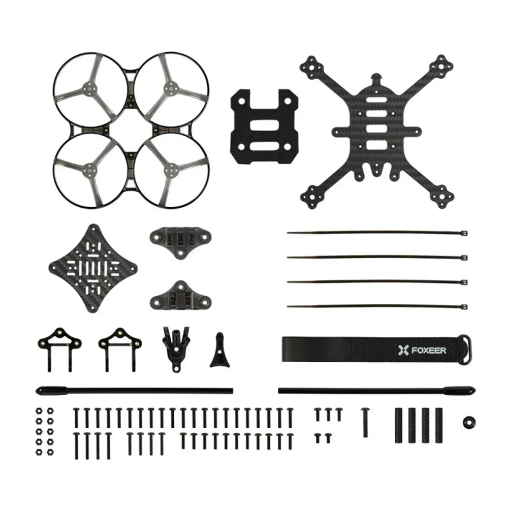 FOXEER Foxwhoop35 Cinewhoop Telaio 142mm 3,5 pollici T700 Carbonio con rivestimento setoso infrangibile per Vista/HDzero/Analogico RC FPV Drone