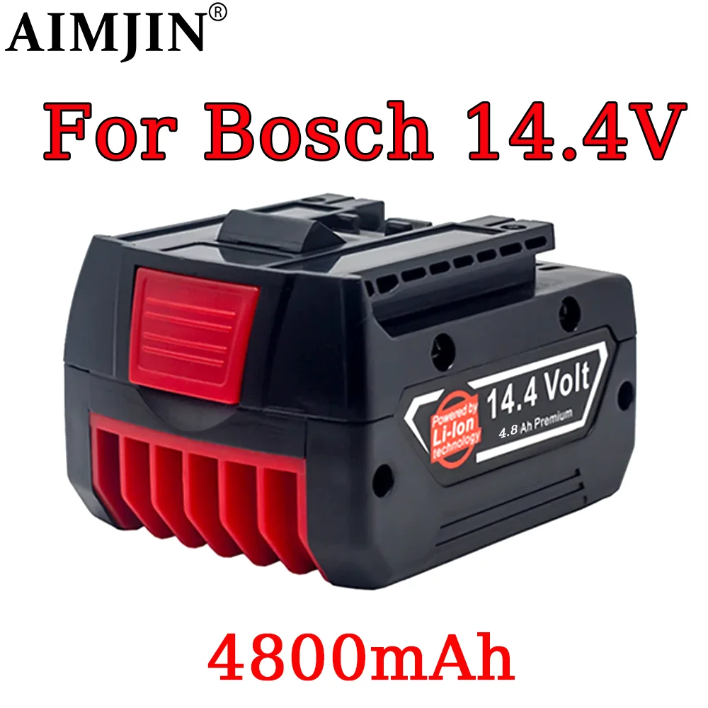 

14.4V 4800mAh Rechargeable Power Tool Battery For Bosch Cordless Electric Drill Screwdriver BAT607, BAT607G, BAT614, BAT614G