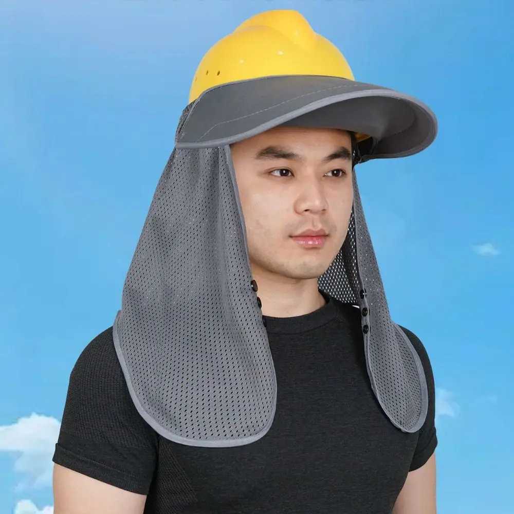 Breathable Hard Hat Sun Shield UV Protection Mesh Safety Helmet Sunshade Block The Sun Universal Neck Protection Sun Shield