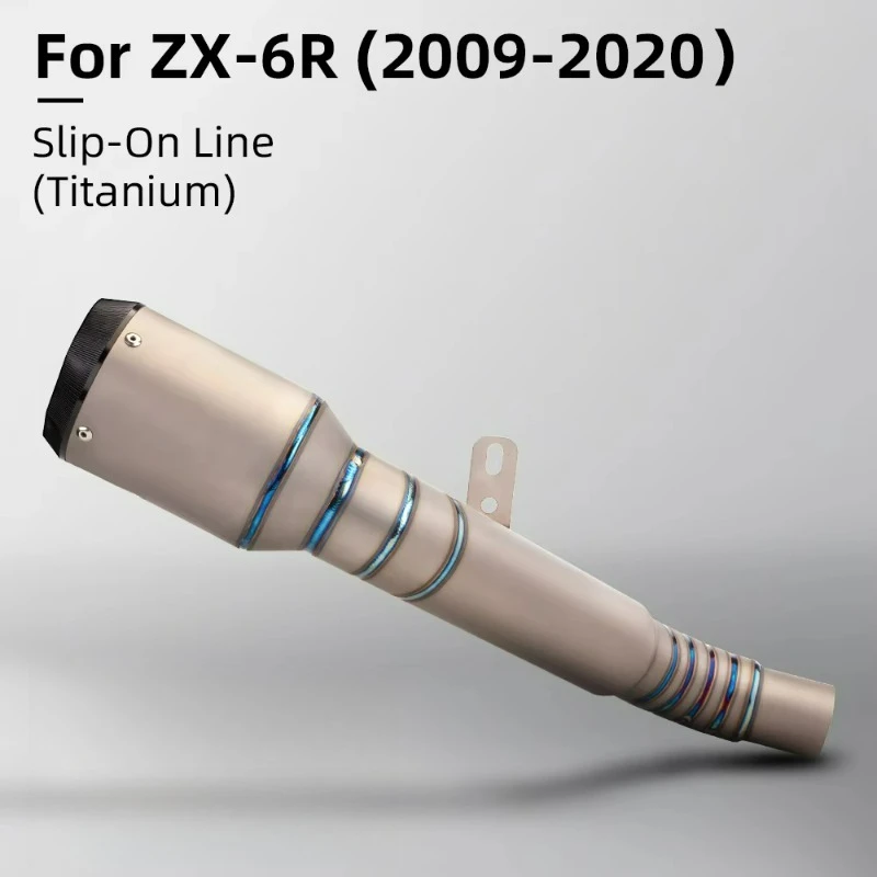 Slip on for Kawasaki ZX6R 636 Motorcycle Racing Performance Exhaust Racing Line Original Location Motorcycle Muffler