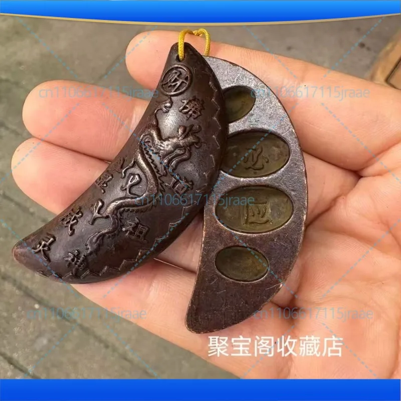 ForFor Shuanglong Holy Grail Responds to Requirements Yin Yang Trigram Prayer Lucky Ornament Miniature Model