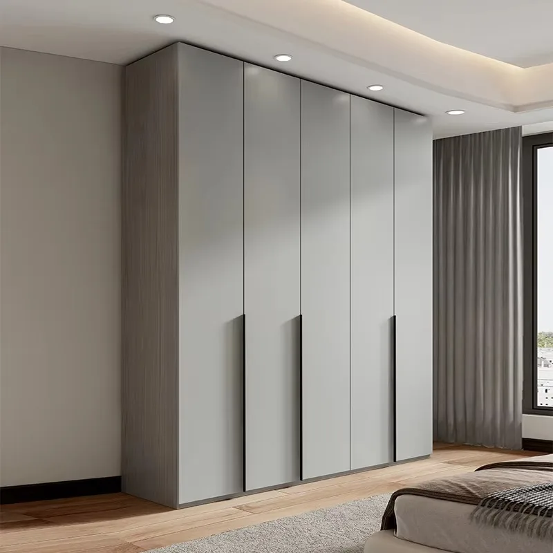 Nordic Aesthetic Luxury Wardrobes Wood Orgnizer Clothes Bedroom Wardrobes Organizer Storage Wooden Armoire Chambre Home Interior