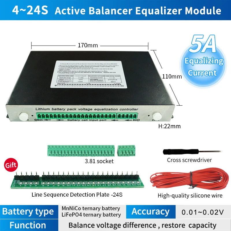 Stabilizator/aktywny korektor do akumulatorów litowych/Lifepo4, 5A 8A 12A 4-24S 13S 16S