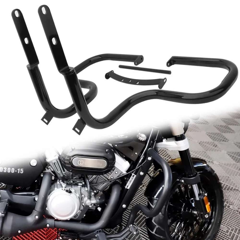 

Motorcycle Front Engine Guard Highway Crash Bar Black Falling Protection For Benda BD300 BD 300 BD300-15 Moto Accessories