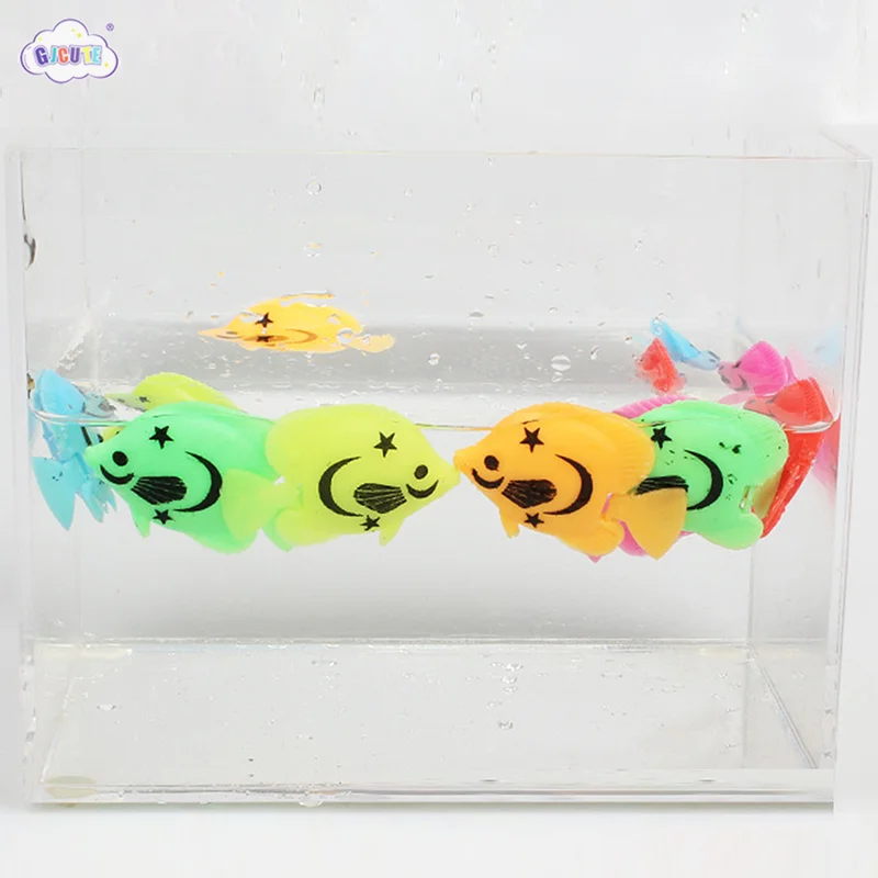 

1set Dollhouse Simulated Vivid Landscape Tropical Fish Aquarium Accessories Moving Artificial Fishes Plastic Floating Small Fish