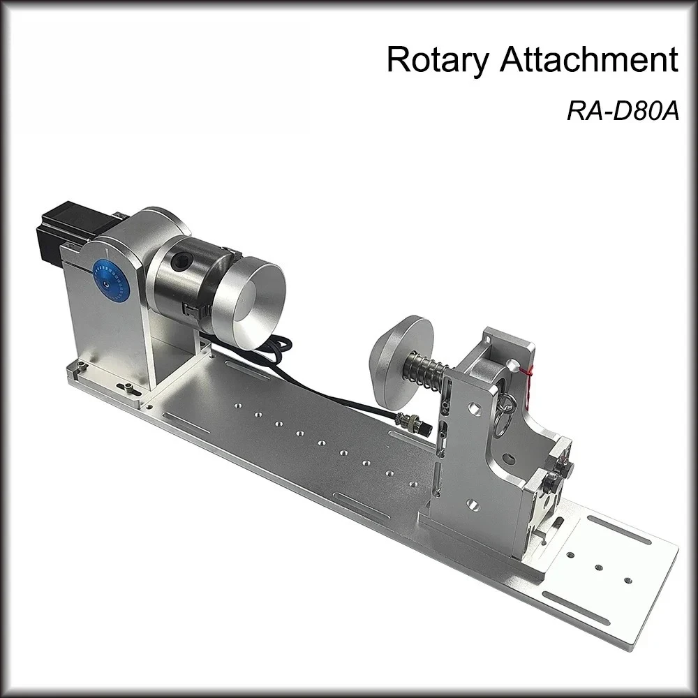 CNC Rotary Axis 3-Jaw Worktable Chuck D80A with Activity Tailstock Indexing Head for Marking And Engraving Machines