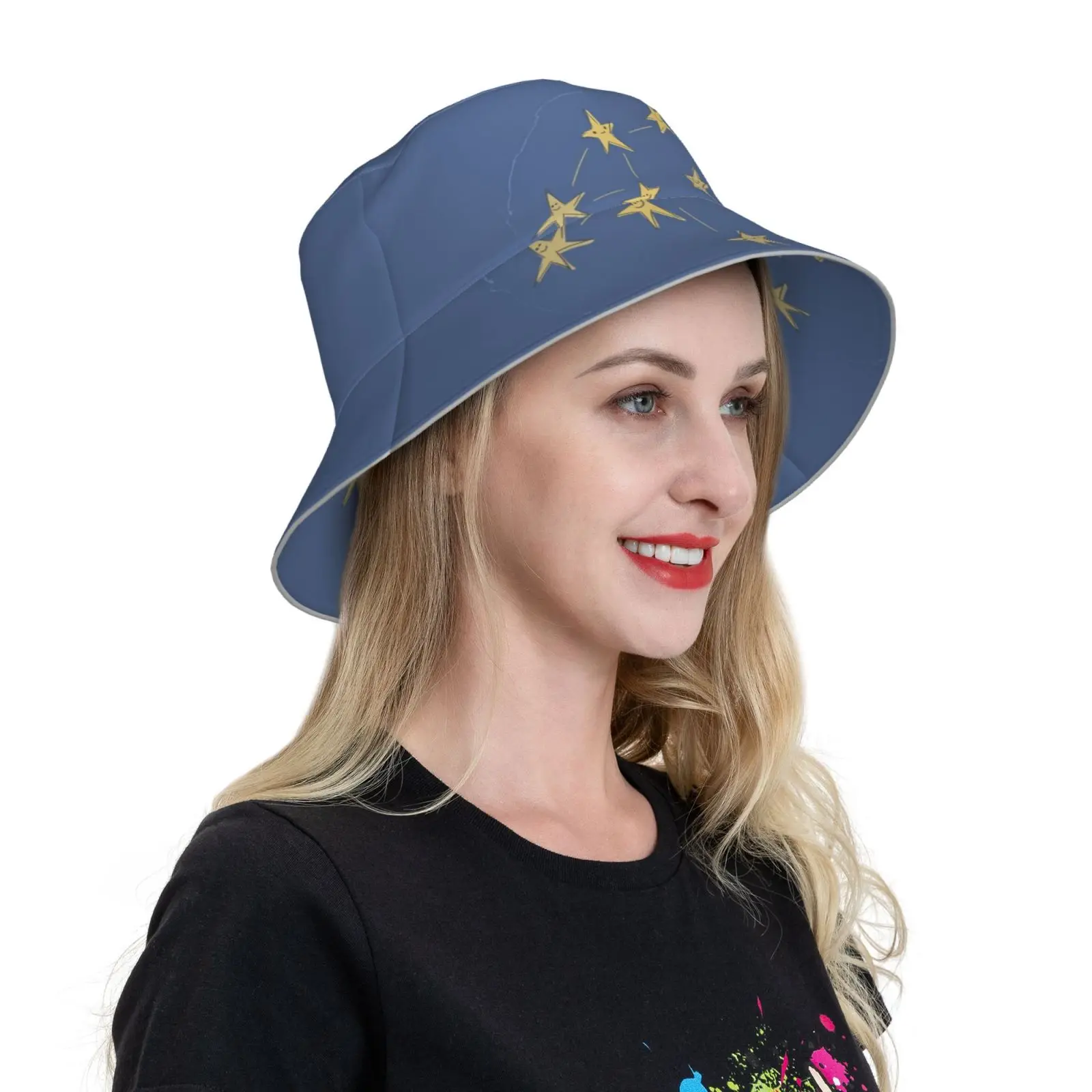 My Bucket Hat Outdoor Sports Breathable Present Fashion Cap Stars Cute Astronomy Trendy Cartoon Space Night Sky