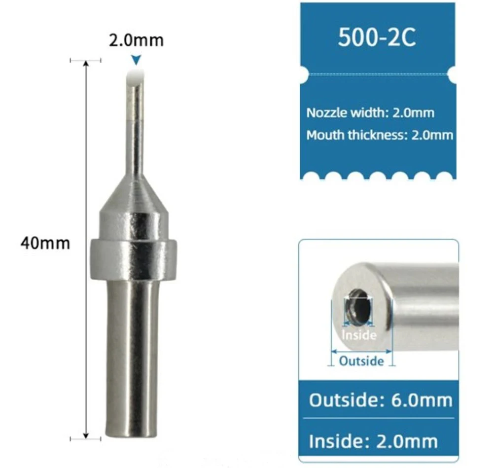 

10-pack QUICK universal 500 series horseshoe-shaped soldering iron tips for 150W high-frequency soldering station 205/205H