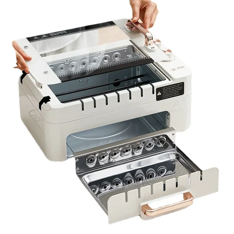 Smokeless Barbecue Grill Automatic Rotating Lazy BBQ for Home Integrated Pot Korean Grill for Family Meals & Barbecues