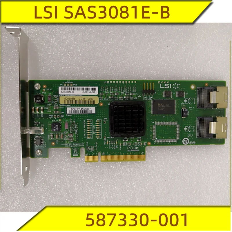 

Original For LSI SAS3081E-B 1068 chip 8-port array card 3Gb PCI-E 587330-001miniSAS port RAID card