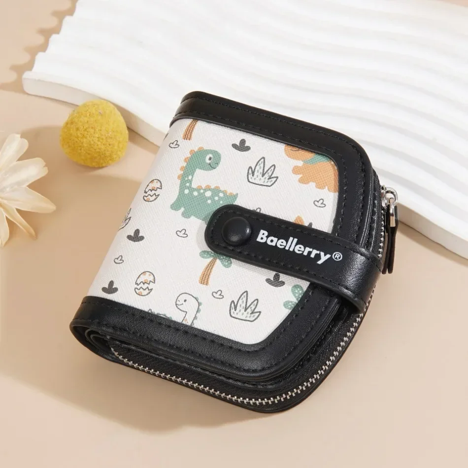 محفظة نسائية صغيرة قصيرة لطيف الكرتون متعددة فتحة للبطاقات سستة الحقيبة بو الجلود محفظة صغيرة للعملة حامل بطاقة الائتمان الإناث