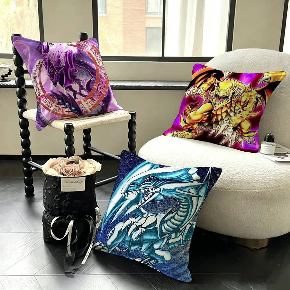 Y-Yu-Gi-Oh Victory Dragon Various Sizes Square Pillow Case For Car Home Bedchamber Decor