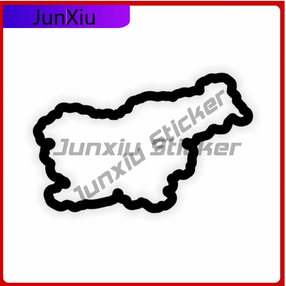 

Slovenia Map Flag Outline Sticker Cute Motorcycle Truck Fade Resistant Body Decoration Vinyl Decal For Car Truck SUV Window