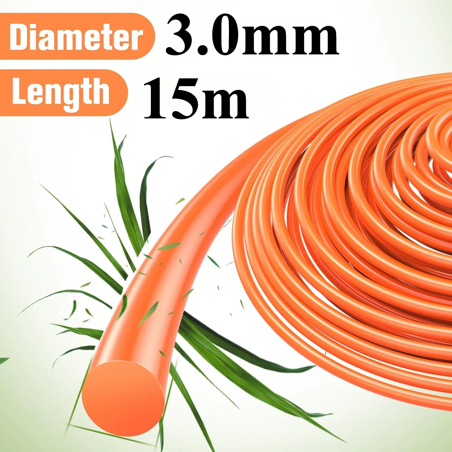 String Circular Trimming Line For Universal Replacement Orange Premium Nylon String Trimming Line Suitable Medium To Heavy Grass