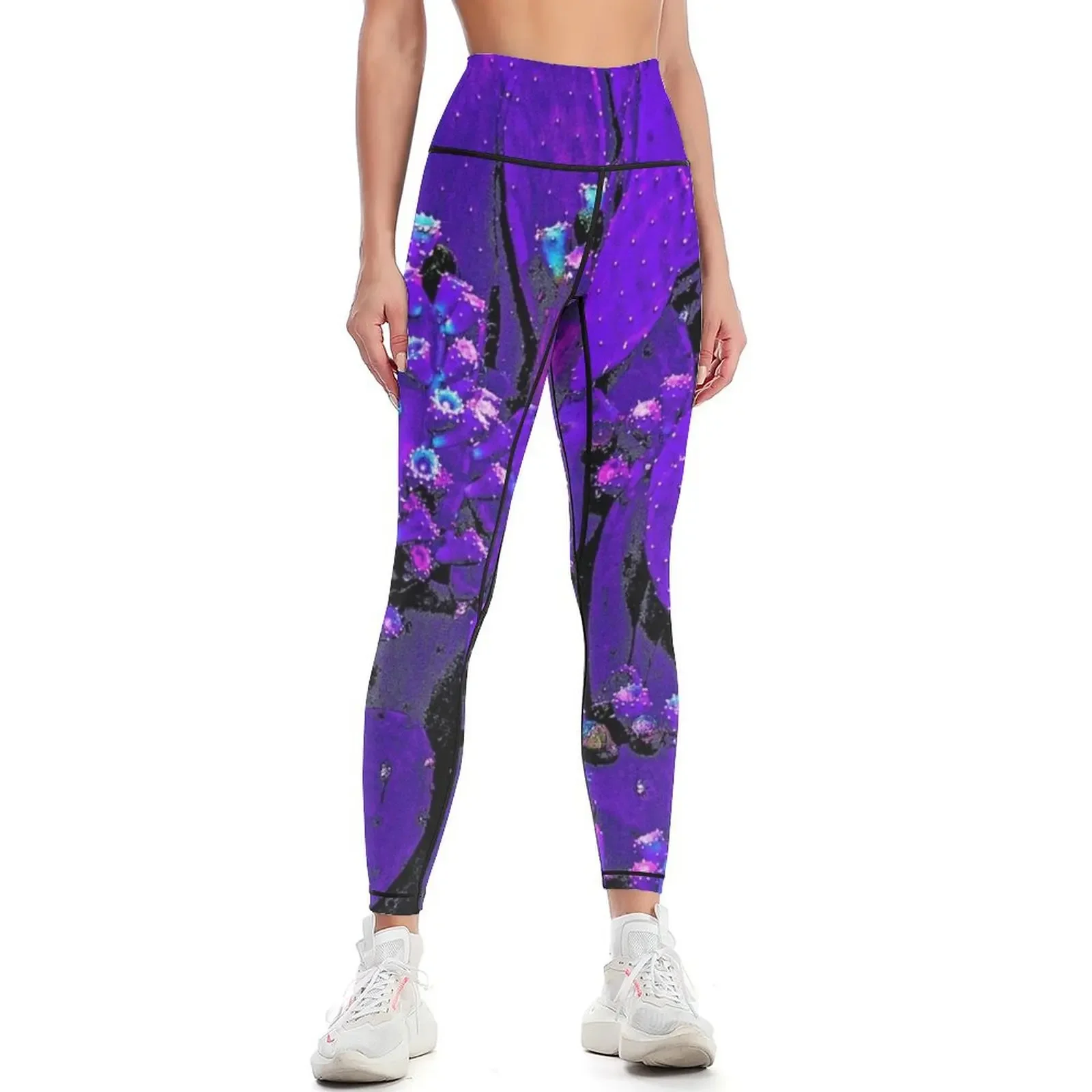 

Purple Essence in a Cactus Leggings sport pants Women's push up Fitness woman Womens Leggings