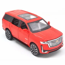 1:32 For Cadillac Escalade off-road vehicle Simulation Diecast Metal Alloy Model Sound Light Pull Back Collection Kids Toy Gifts