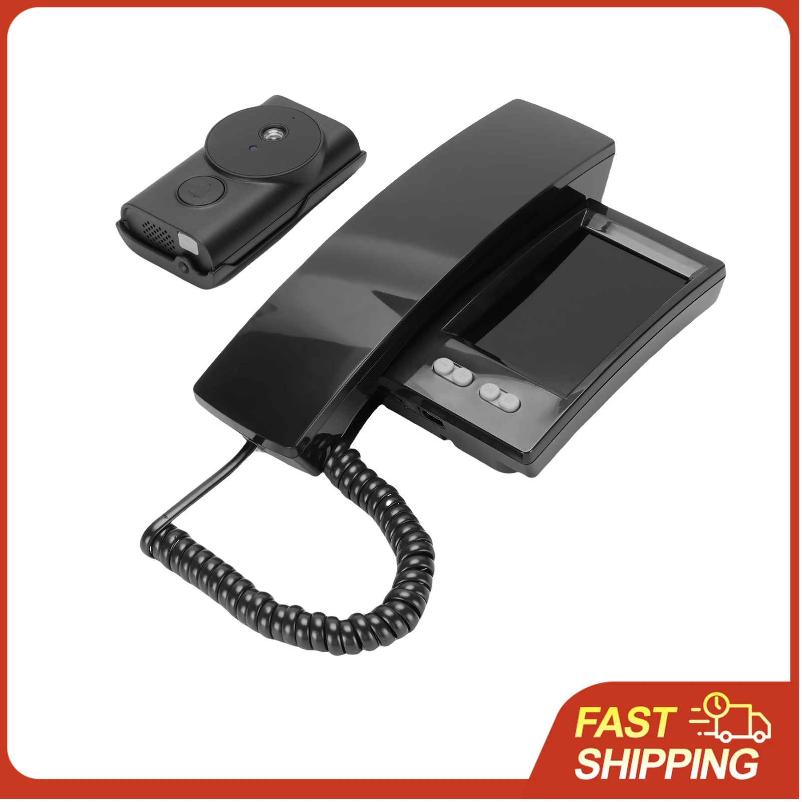 

Беспроводной видеодомофон с IPS-экраном 3,5 дюйма и камерой, система видеосвязи, домофон в стиле телефона, беспроводной дверной звонок-интерком