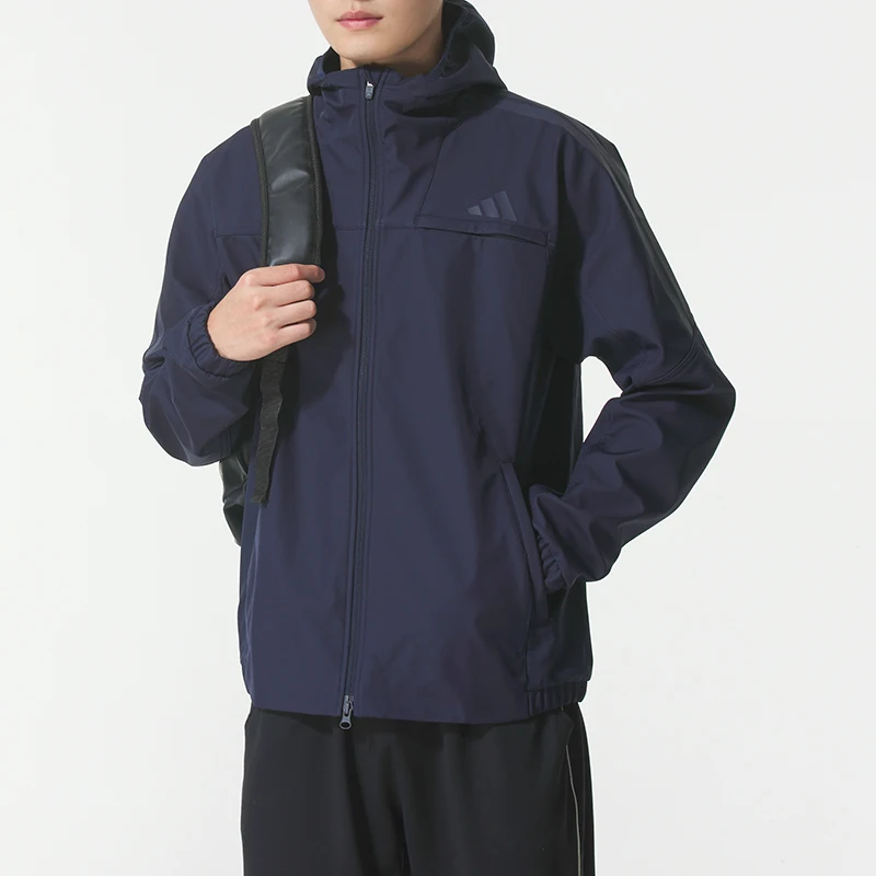 Adidas Men's Sportswear Woven Fleece Jacket Outdoor Windproof Training Casual Hooded Jacket Ka1306