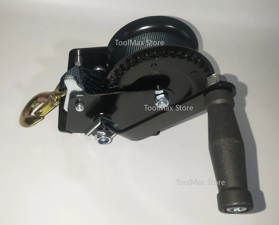 Черная лямка 1200 фунтов, ручная лебедка, длина веревки 10 м