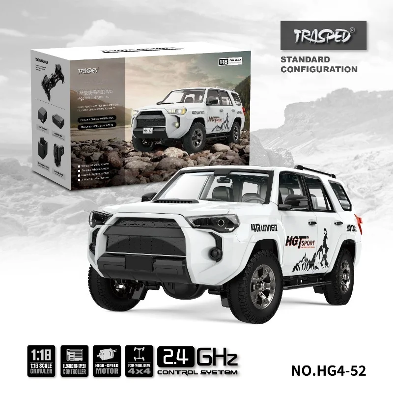 

2024 New Hg 4runner 1:18 High Simulation Electric Model 2.4g Remote Control Four-Wheel Drive Vehicle Adult Kids Toy Gifts