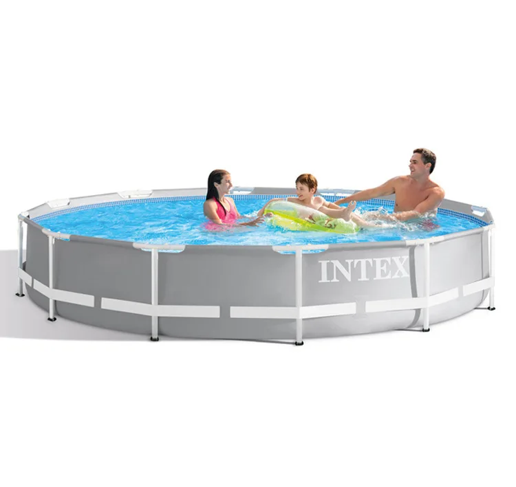 Round Metal Frame Above Ground Swimming Pool Set for Adults Family Outdoor Backyard Home Summer Water Play Daily Use