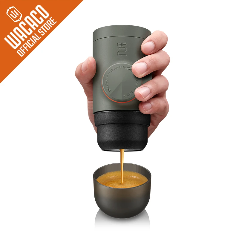 Портативная кофеварка WACACO Minipresso GR2 для приготовления кофе в дороге — фото товара