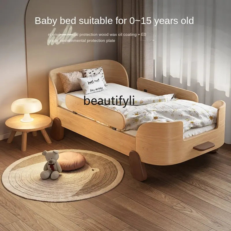 zq Single Bed Stitching Widened Bed Extra Bed Boys and Girls Small Bed