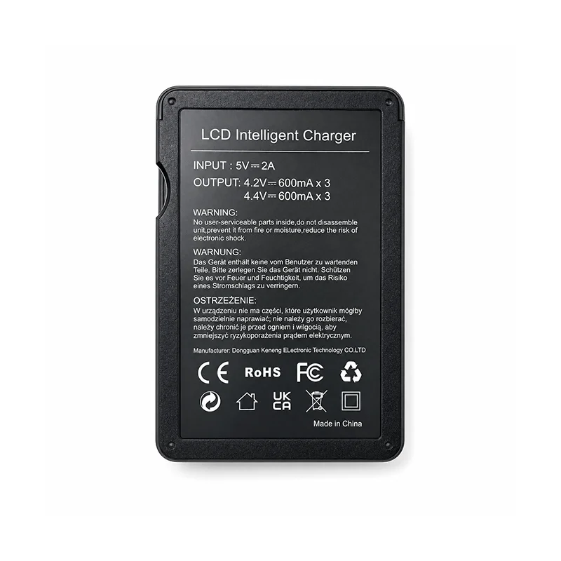 3‑Slot LCD Digital Battery Charger Compatible with MAX 2 Camera Battery, Smart Charging USB Input Multi‑Protection Camera Charge