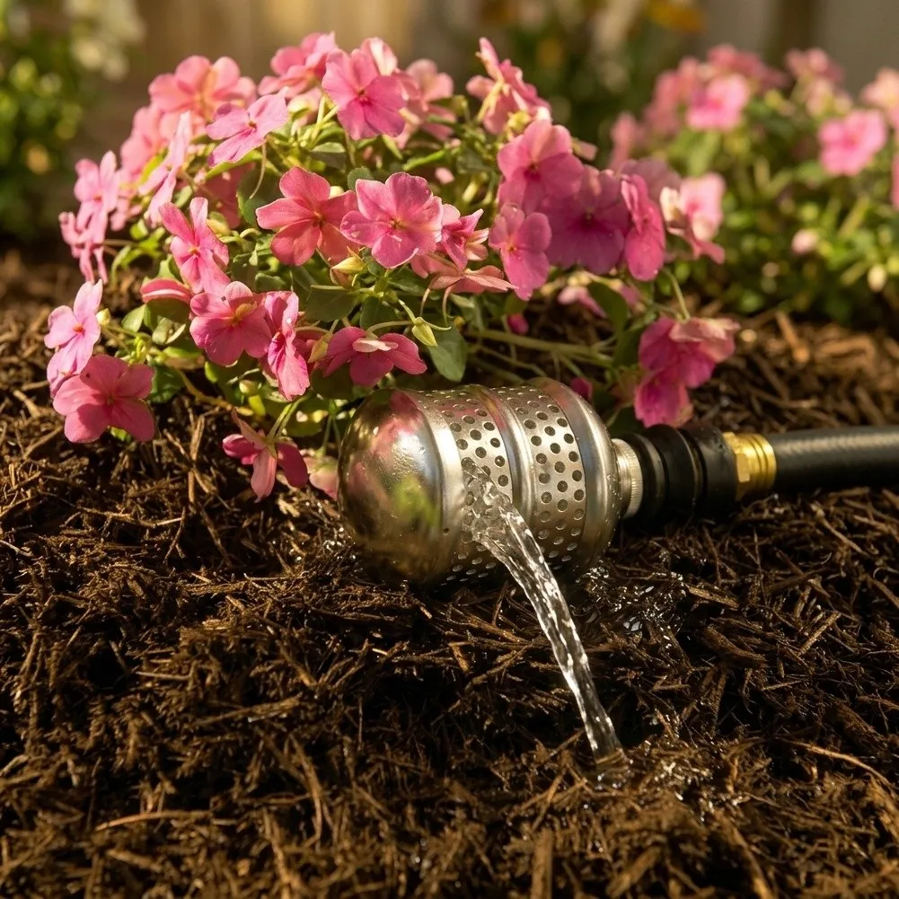 Small Garden Irrigation Metal Bubbler Sprinkler Filter Balls Included Sturdy Aluminum Construction Even Water Distribution