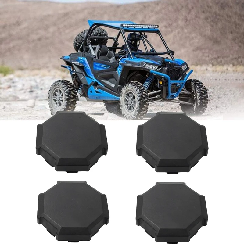 4Pcs Hub Cap Wheel Center Caps Replacement Part for Polaris RZR 900 1000 RZR XP Turbo 1522216-655 Hexagon