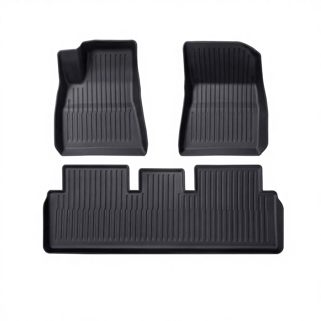 Waterproof Anti-slip Custom-made TPE 3.5mm Thick Full Set 3-Piece Coolcars Letter Pattern Car Floor Mats for 2005