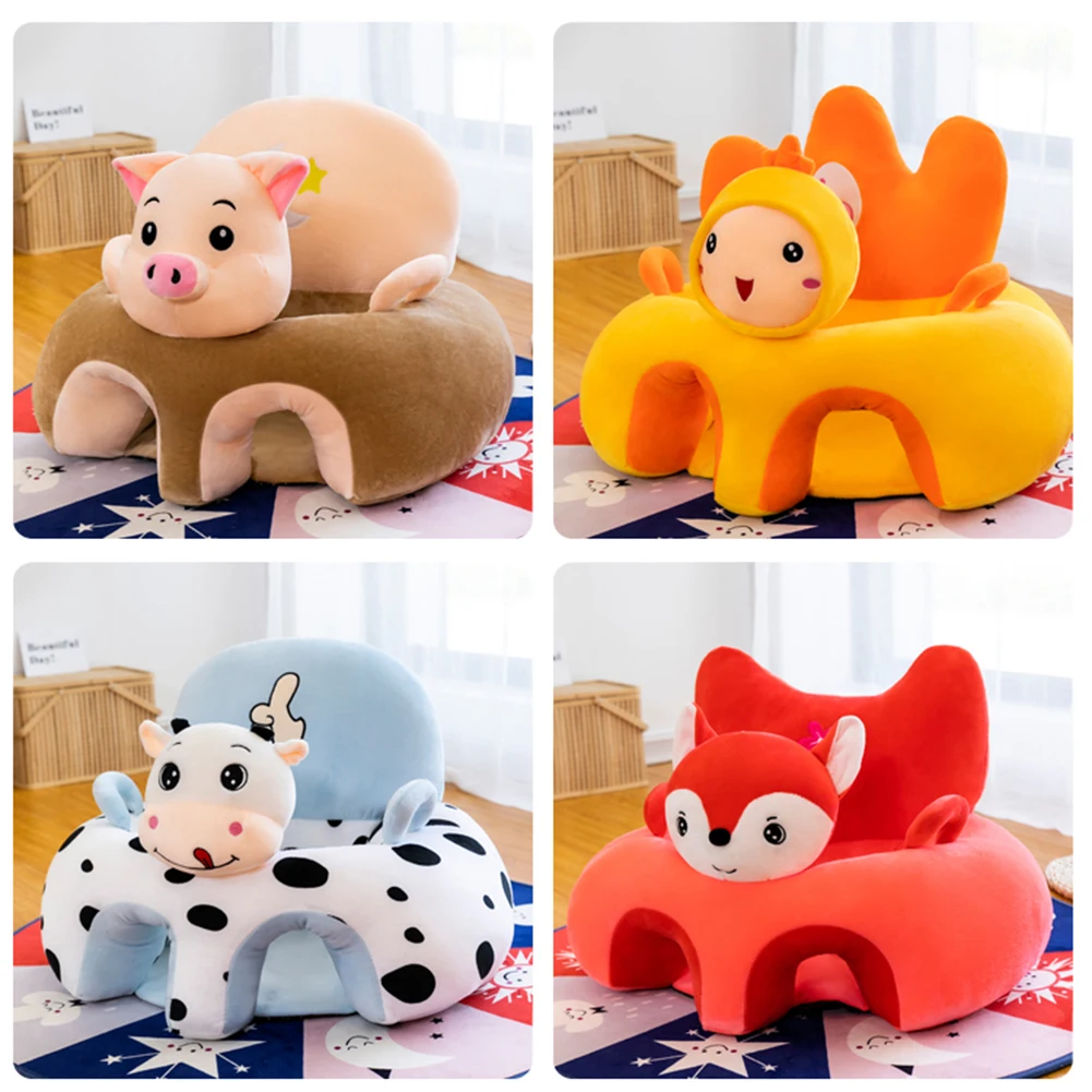 Baby Sofa Support Seat Cover Cartoon Learning To Sit Comfortable Chair Comfort Washable Animal Sofa without Cotton