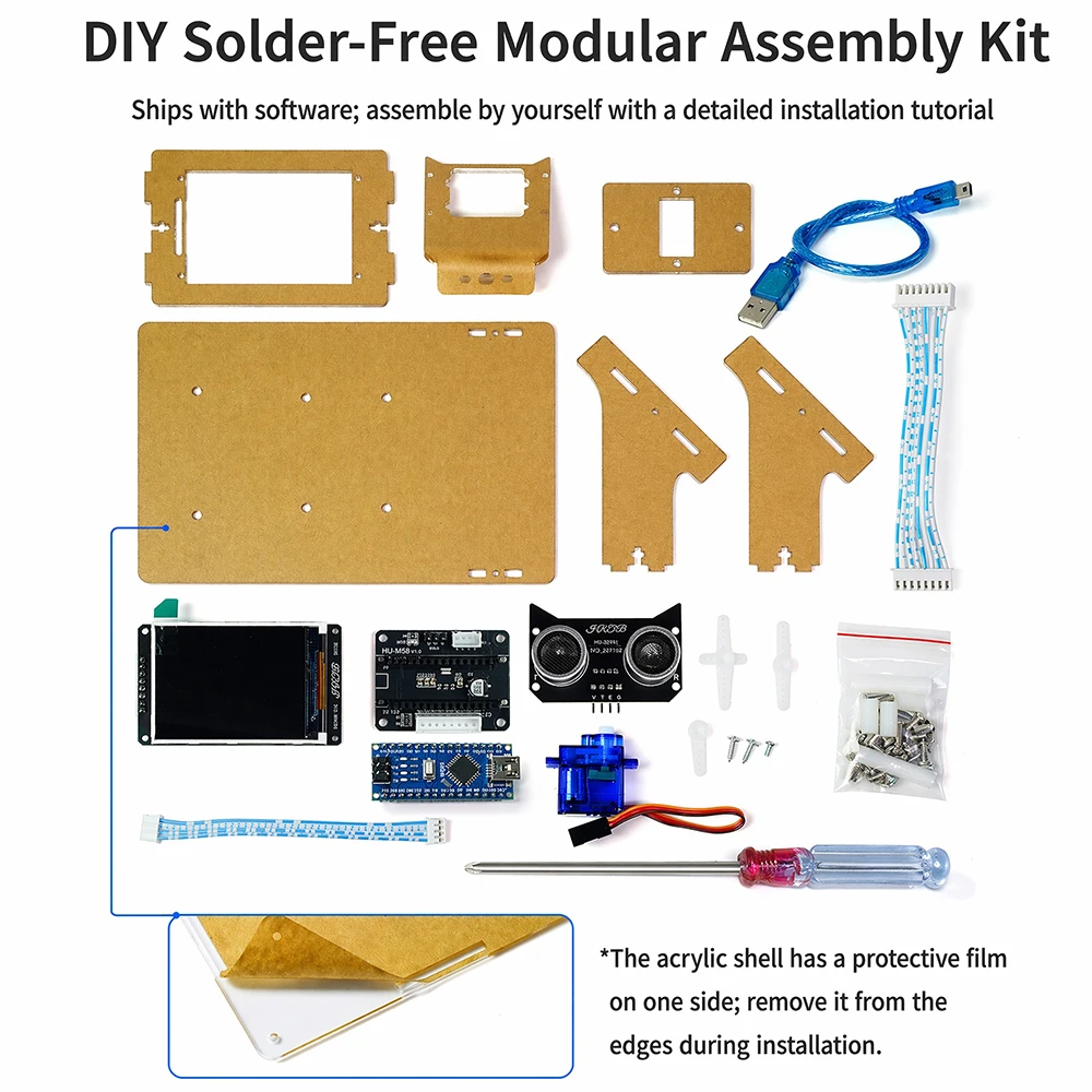 DIY Open-Source Ultraschall-Radar-Scanner-Kit mit LCD-Display, 180-Grad-Scanning zum Programmieren und Lernen, HU-091A Maker-Kit – Detail 4