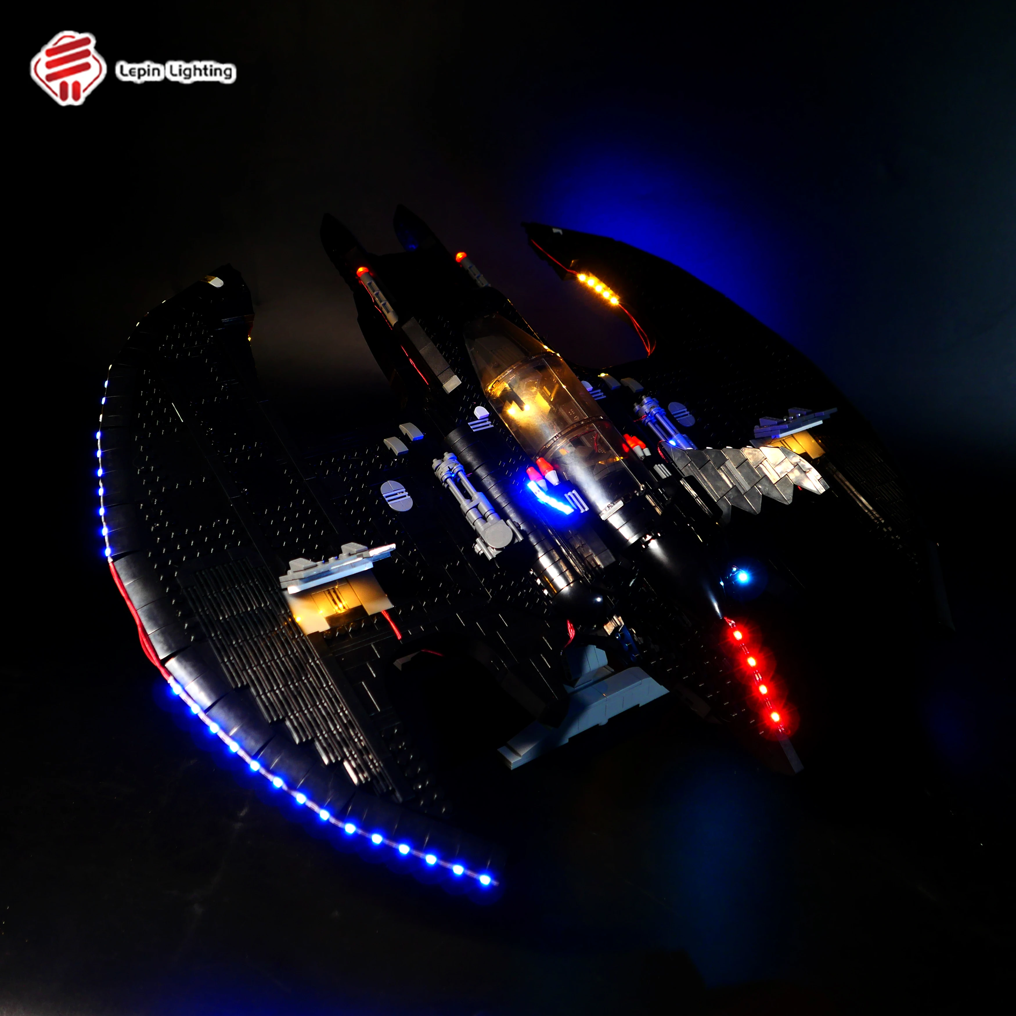 LED Lighting Kit Compatible with 76161 Dark Stealth Wing Aircraft Building Blocks Model Decorative Light Set (Lights Only)