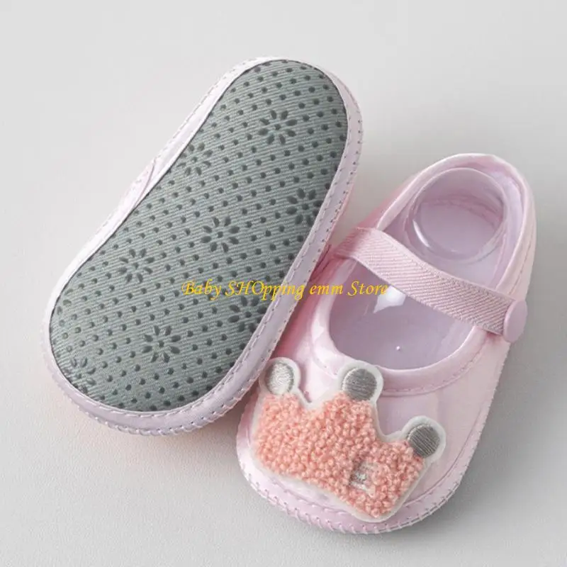 Giày sàn trẻ sơ sinh 23GD Giày đi bộ mềm cho trẻ thoải mái hàng ngày, các bé gái không có đáy và thiết kế hoa văn độc đáo
