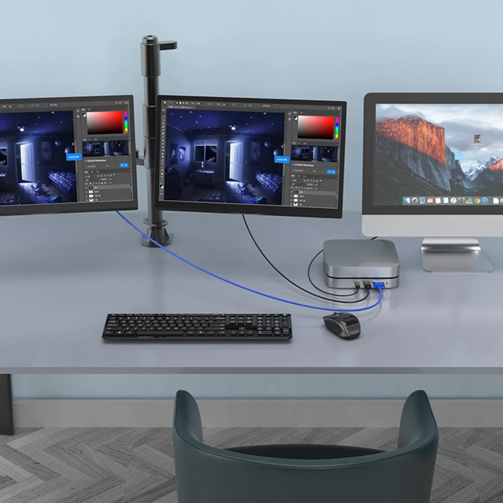 3 in 1ハードドライブエンクロージャー付きミニタイプCハブ用ドッキングステーション