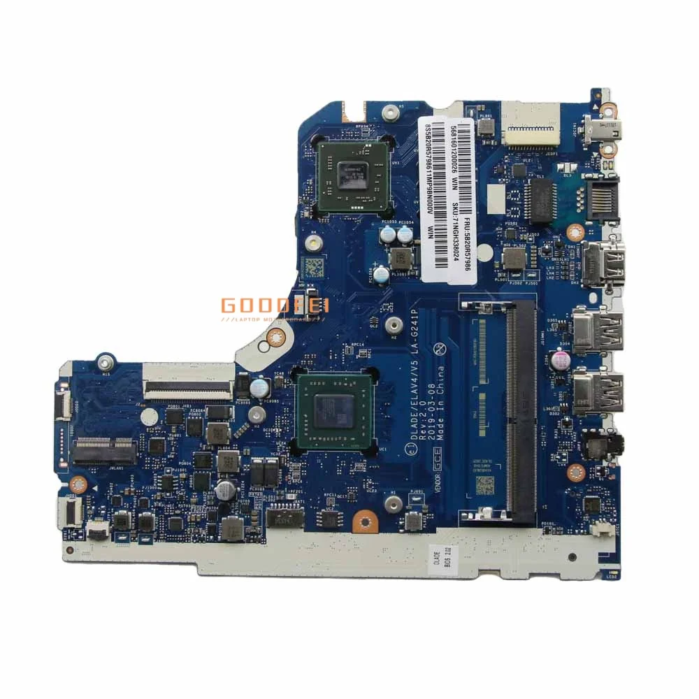 

DLADE LA-G241P Laptop Motherboard Notebook Mainboard Accessories With AMD A6-9225 CPU Ideapad 130-15AST For Lenovo 5B20R57986
