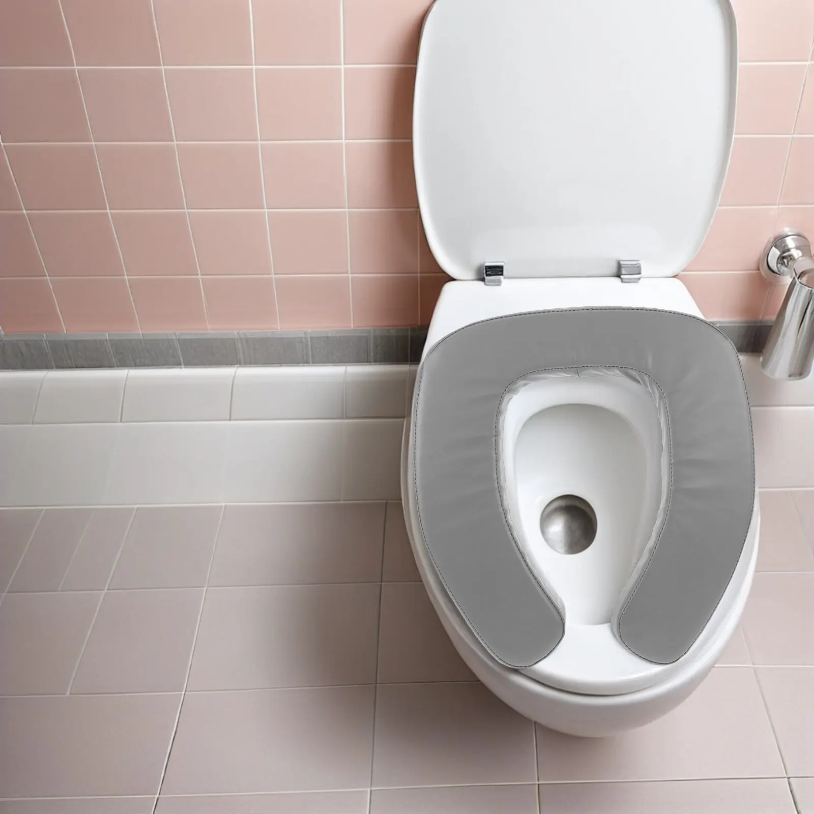 

Elevated Toilet Seat Riser Cushion Thickened Soft Padded for Seniors - Waterproof Washable Bathroom Toilet Seat Height