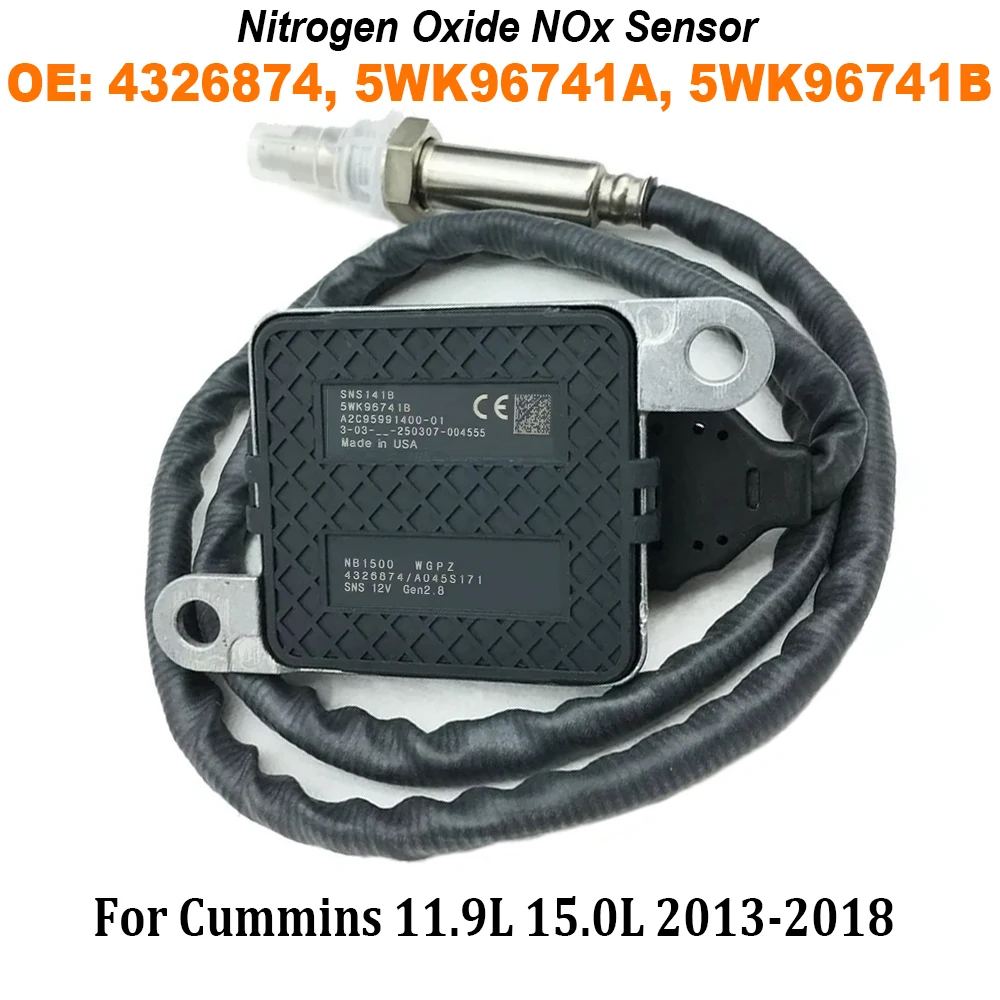 

High Quality 4326874 5WK96741A 5WK9 6741A 5WK96741B 5WK9 6741B Nitrogen Oxide NOx Sensor For Cumminss 11.9L 15.0L 2013-2018