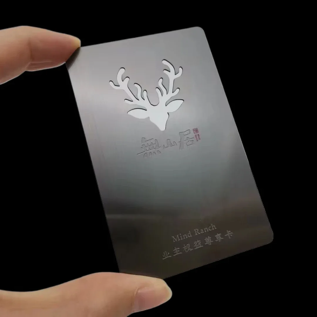 Acero inoxidable Vip personalizado Metal arte popular diseños personalizados recuerdo regalo tarjeta de visita regalo con logotipo de lujo personalizar en blanco