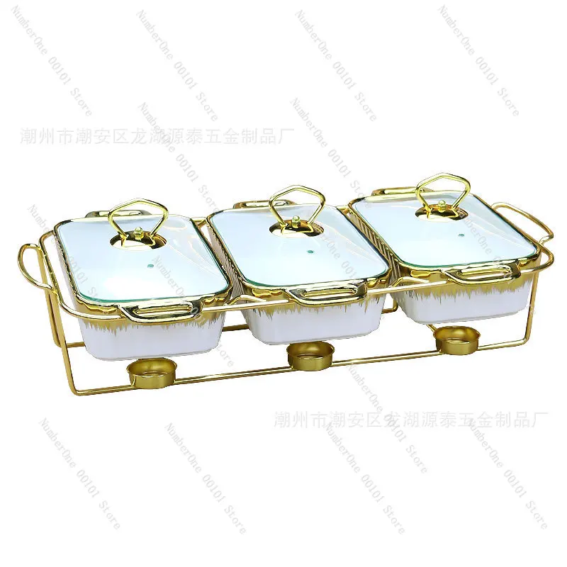 

Многофункциональная керамическая форма для выпечки: бинауральный дизайн с тремя сетками, кастрюля для супа с подогревом и сухой кастрюля 3 шт.