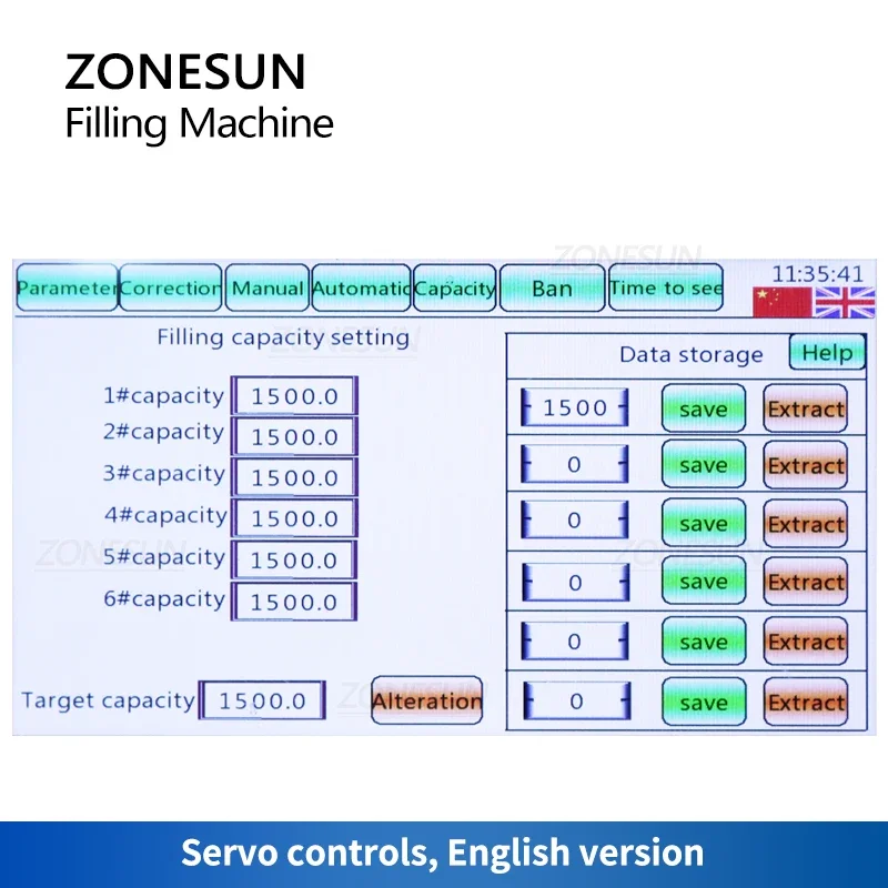 ZONESUN ZS-YTCR2 腐食性強酸液体充填機消毒剤酸アルカリ消毒剤漂白剤ボトル充填機