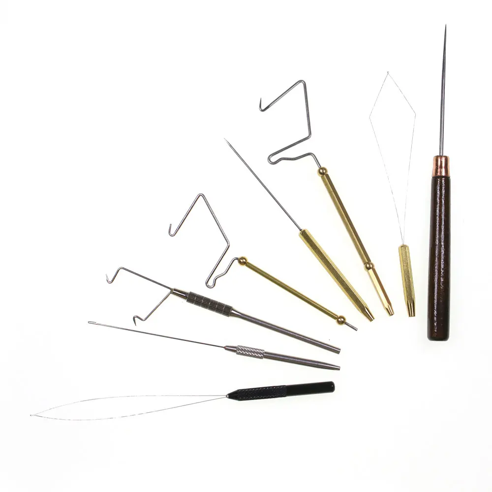 1pc Spule Einfädler Peitsche Finisher Bodkin Nadel Fliegen Binden Werkzeug Für Binden Trocken Nass Nymphe Streamer Angeln Lockt angelgeräte – Detail 8