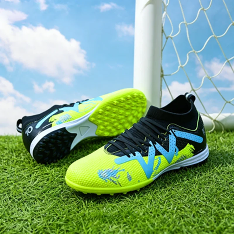 Premium Adult TF Soccer cleats Textured PU Fabric High Friction Rubber Stud Anti-slip Improve Ball Control For Football Players