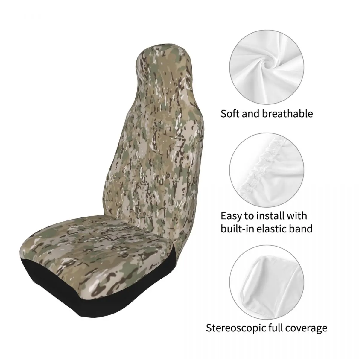 Multicam Universal Car Seat Cover Waterproof For SUV Camouflage Military Seat Covers Polyester Fishing