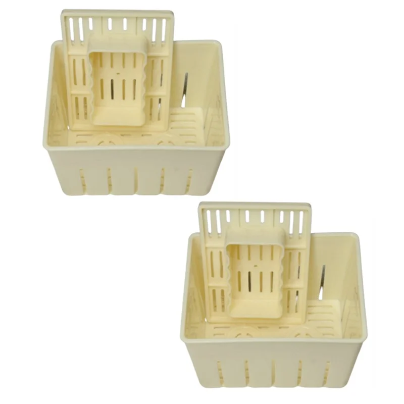 ABSS-2PCS molde para prensa de Tofu, PP de calidad alimentaria, bricolaje, fabricante de Tofu casero, Kit de molde de prensado, herramienta de cocina, caja de Tofu, Kit de molde para prensa de Tofu Dur
